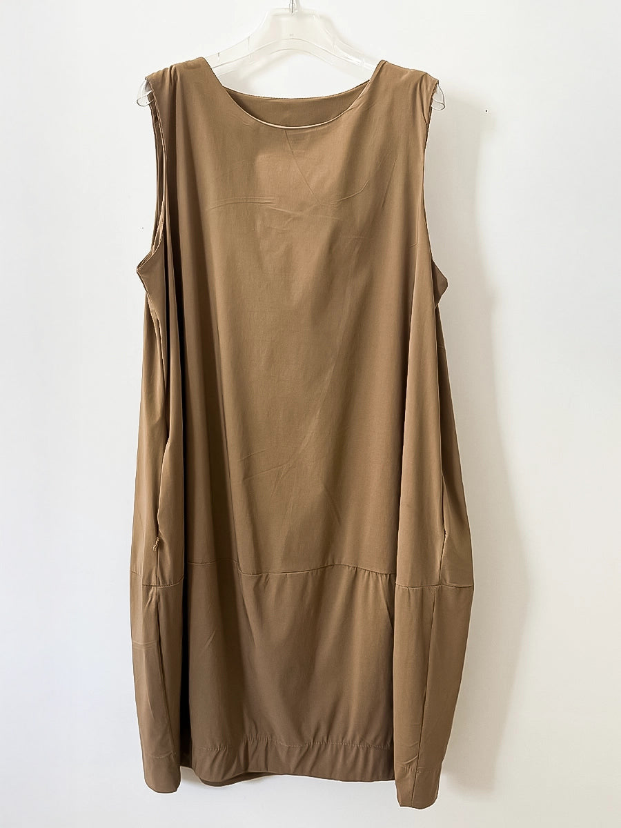 Women’s Sleeveless Brown Maxi Dress