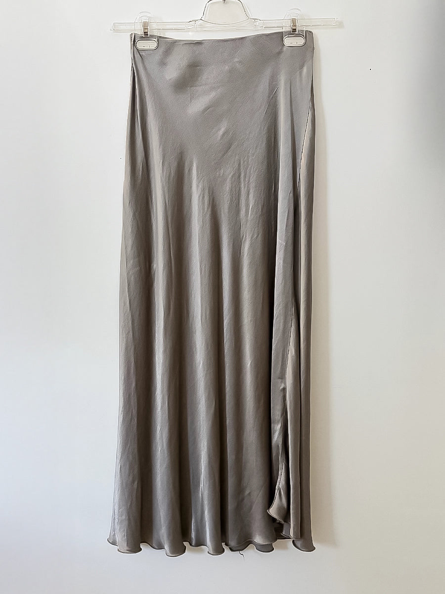 Satin Summer Skirt – Grey