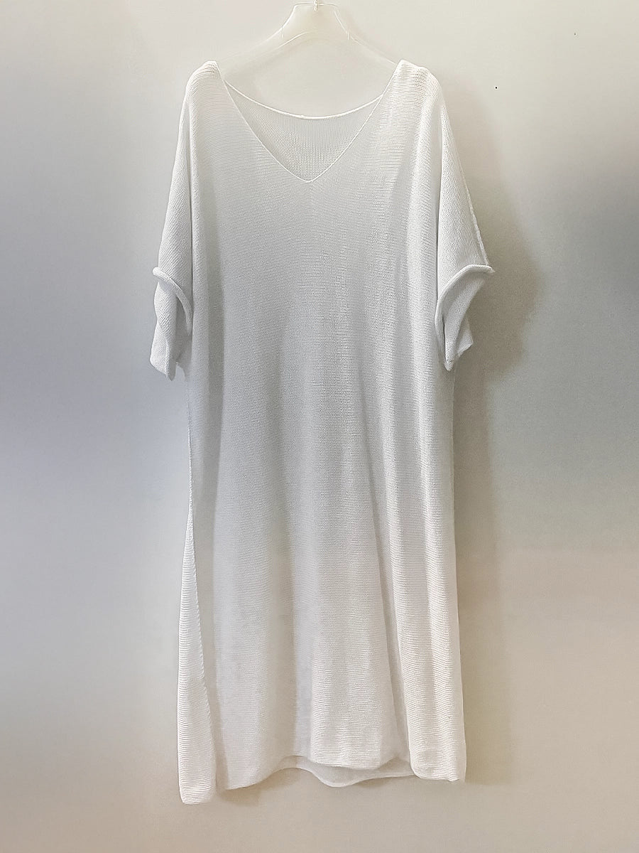 Loose Fit White Summer Dress