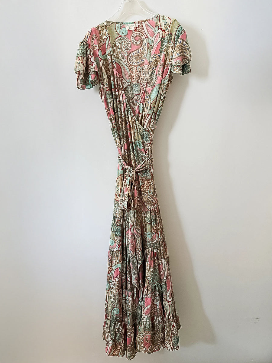 Vintage Inspired Paisley Maxi Dress