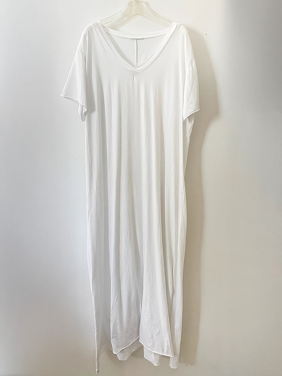Casual Loose Fit Summer Dress White