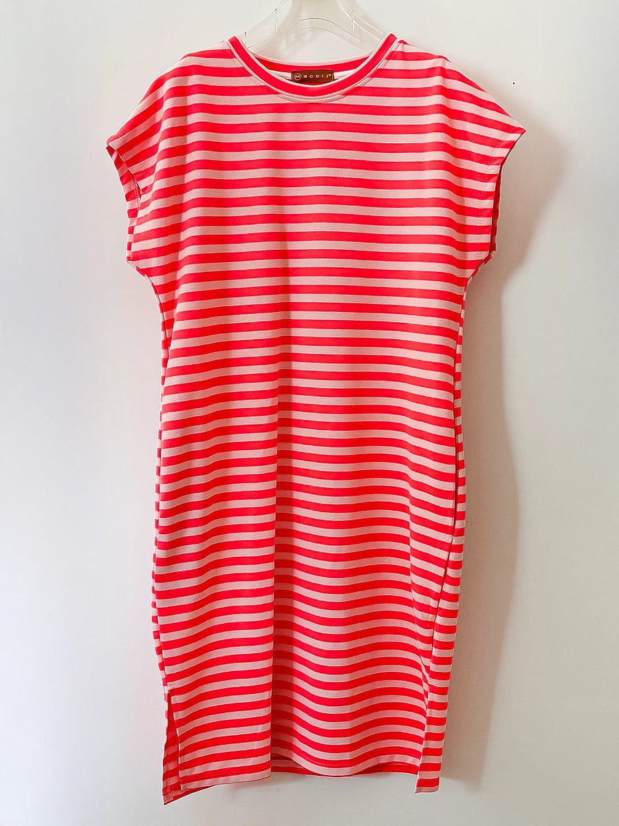 Women’s Red & White Striped Casual Dress