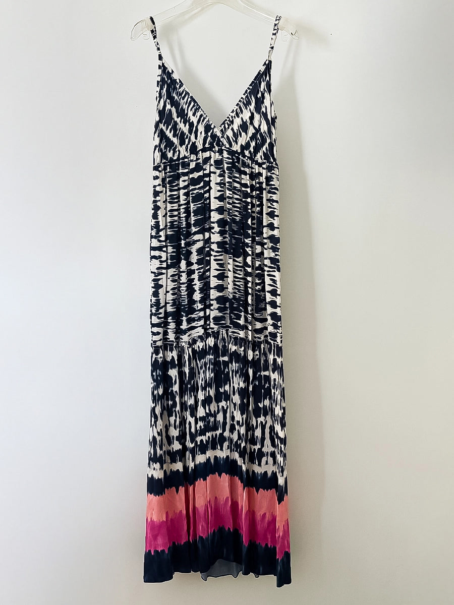 Sleeveless V-Neck Printed Summer Dress