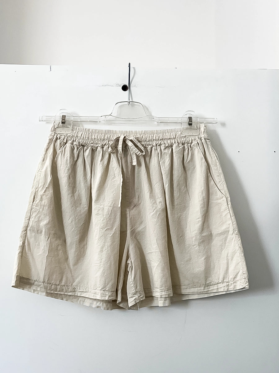 Beige Cotton Summer Shorts – Relaxed Fit