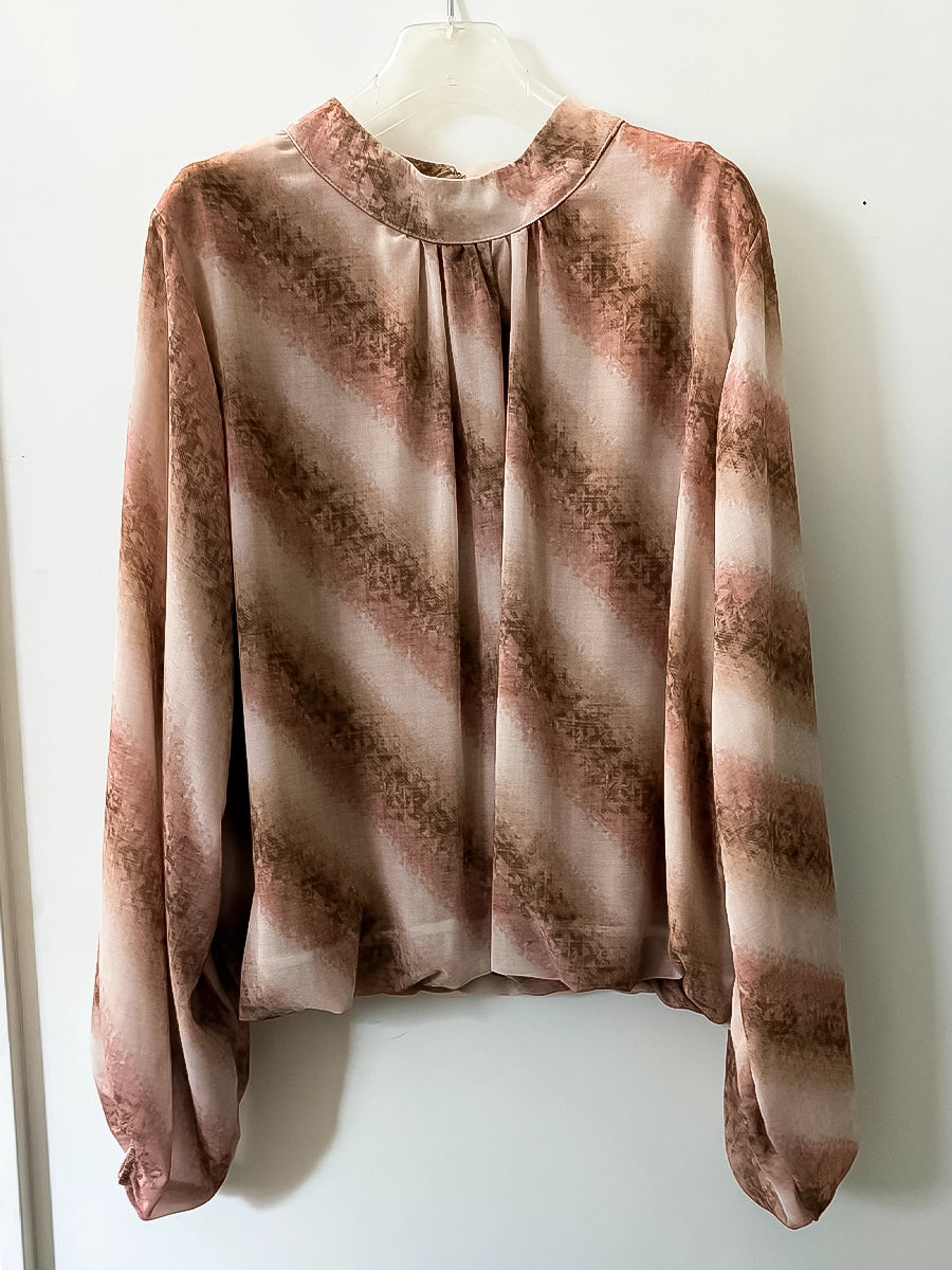 Brown Gradient Summer Blouse