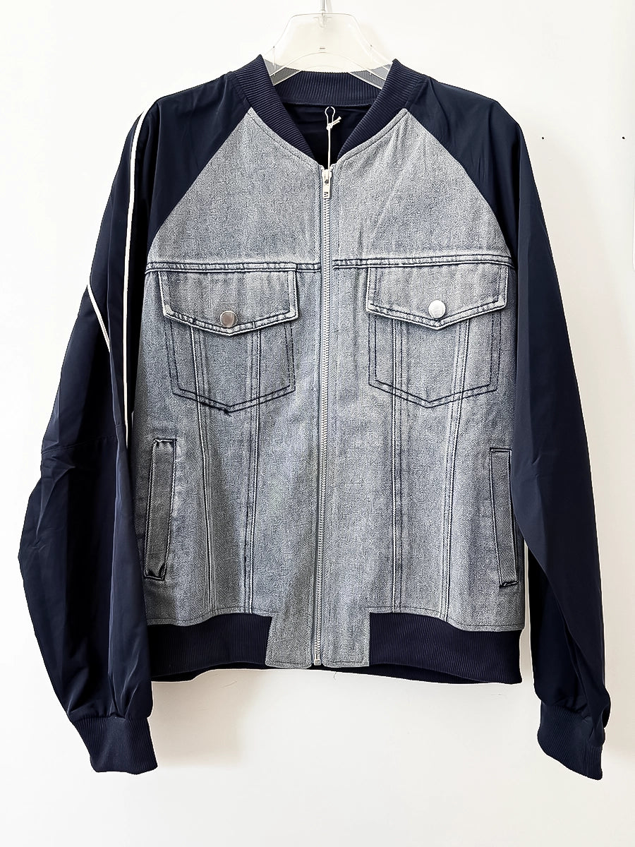 Casual Denim Mix Lightweight Jacket