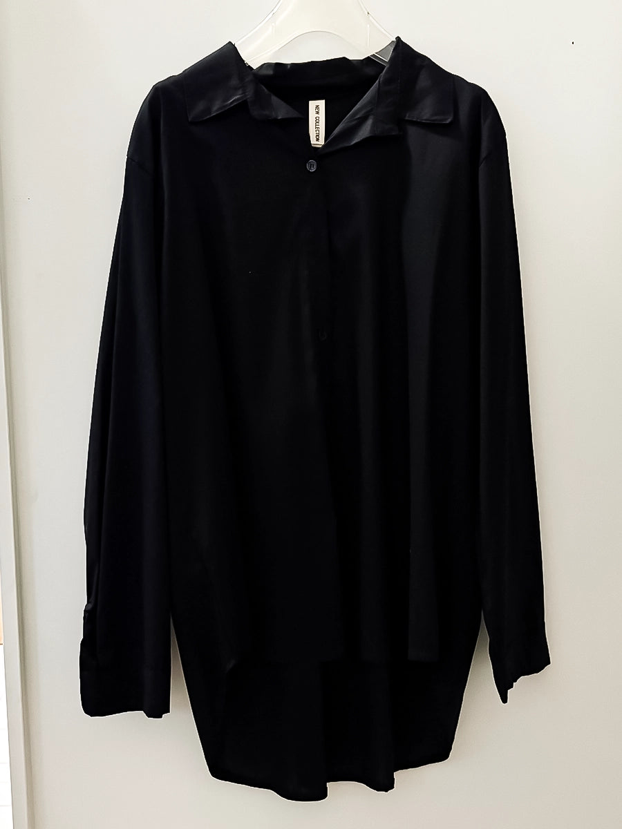 Classic Black Long Sleeve Blouse