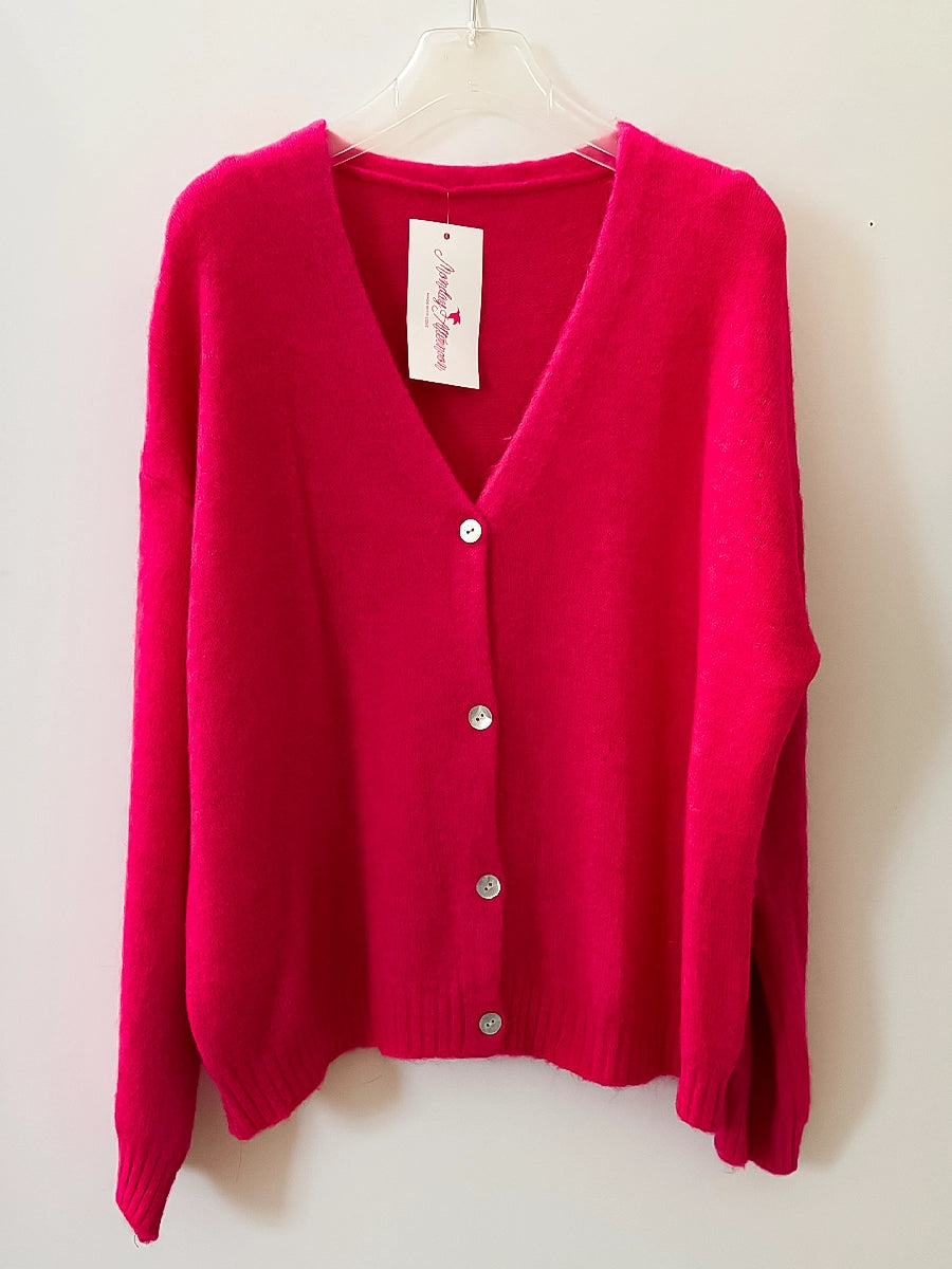Classic Hot Pink Knitwear Jacket