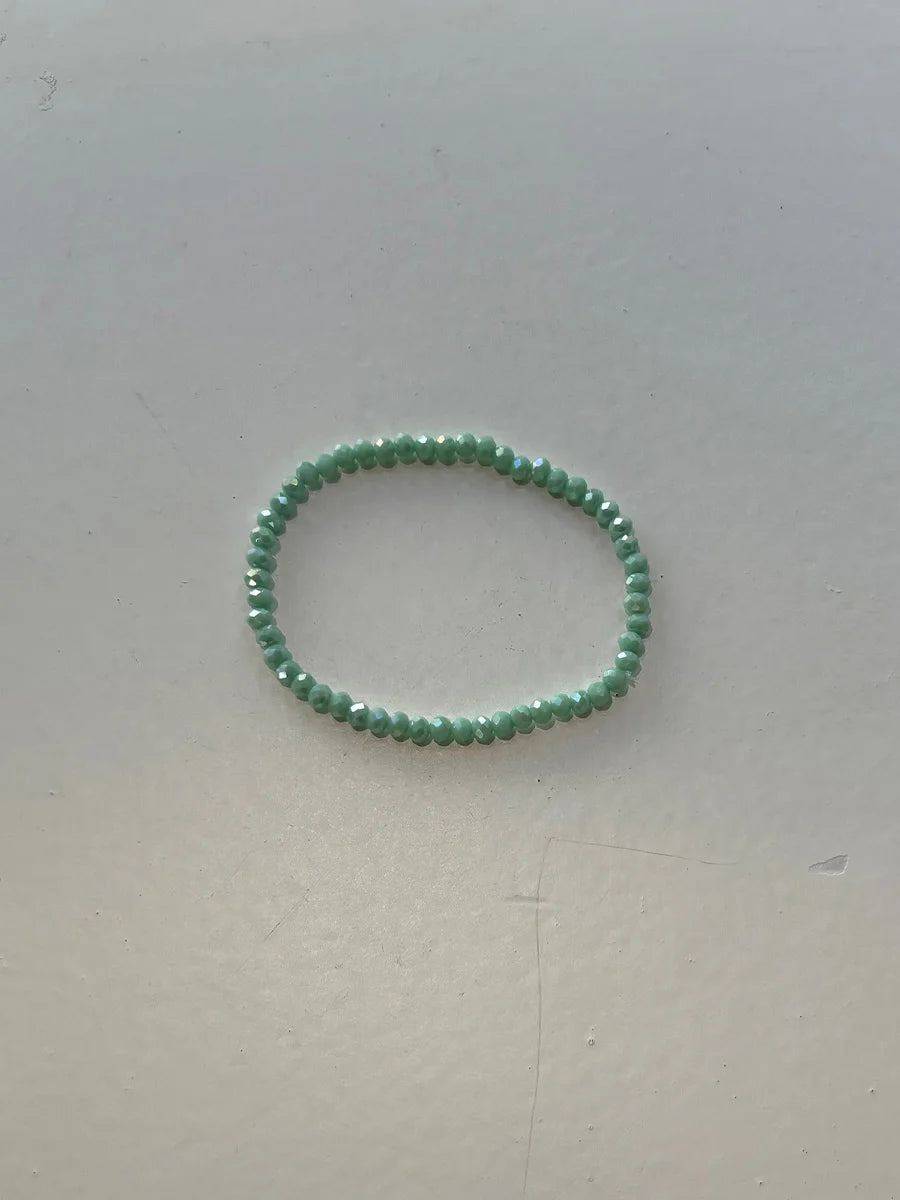 Green Crystal Beaded Bracelet