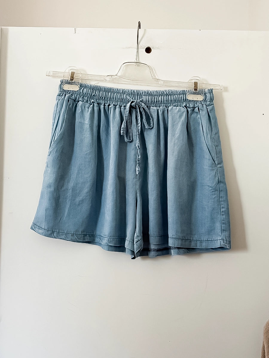 Light Blue Summer Shorts – Soft Cotton