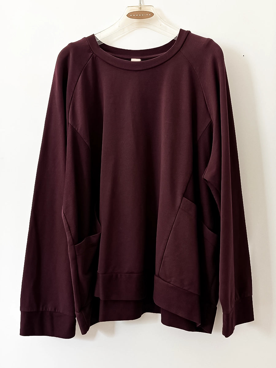 Maroon Oversized Autumn Sweater