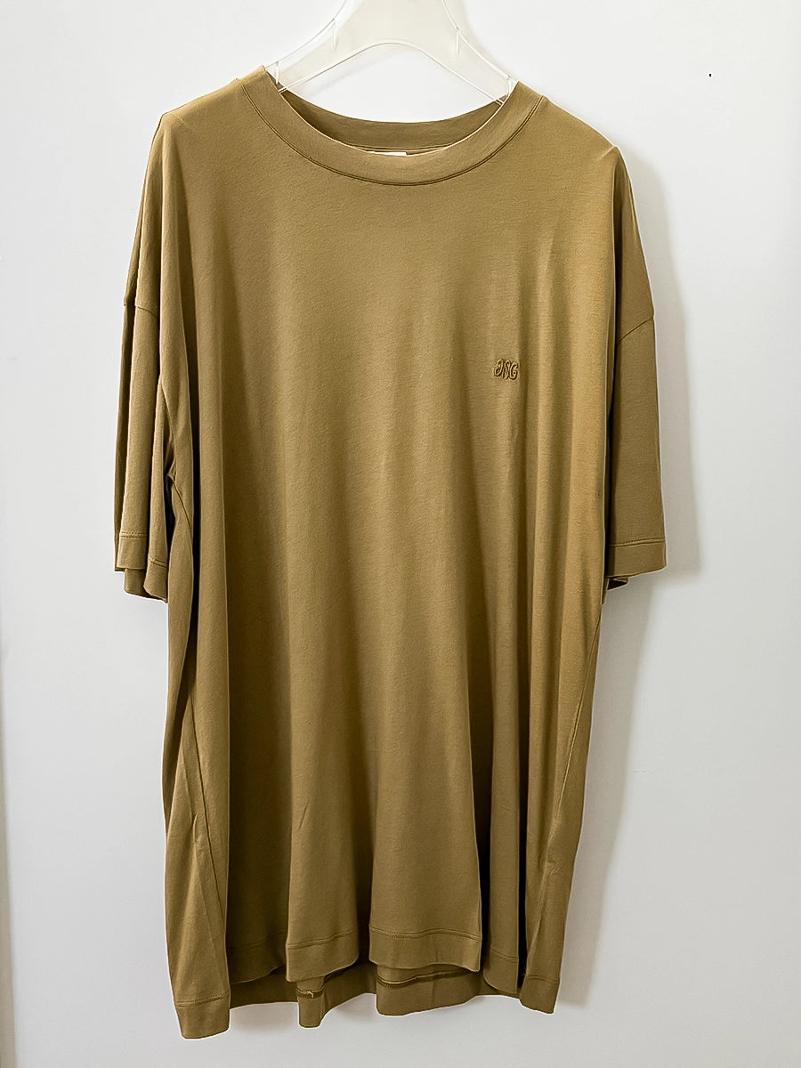 Olive Brown Oversized Summer Shirt