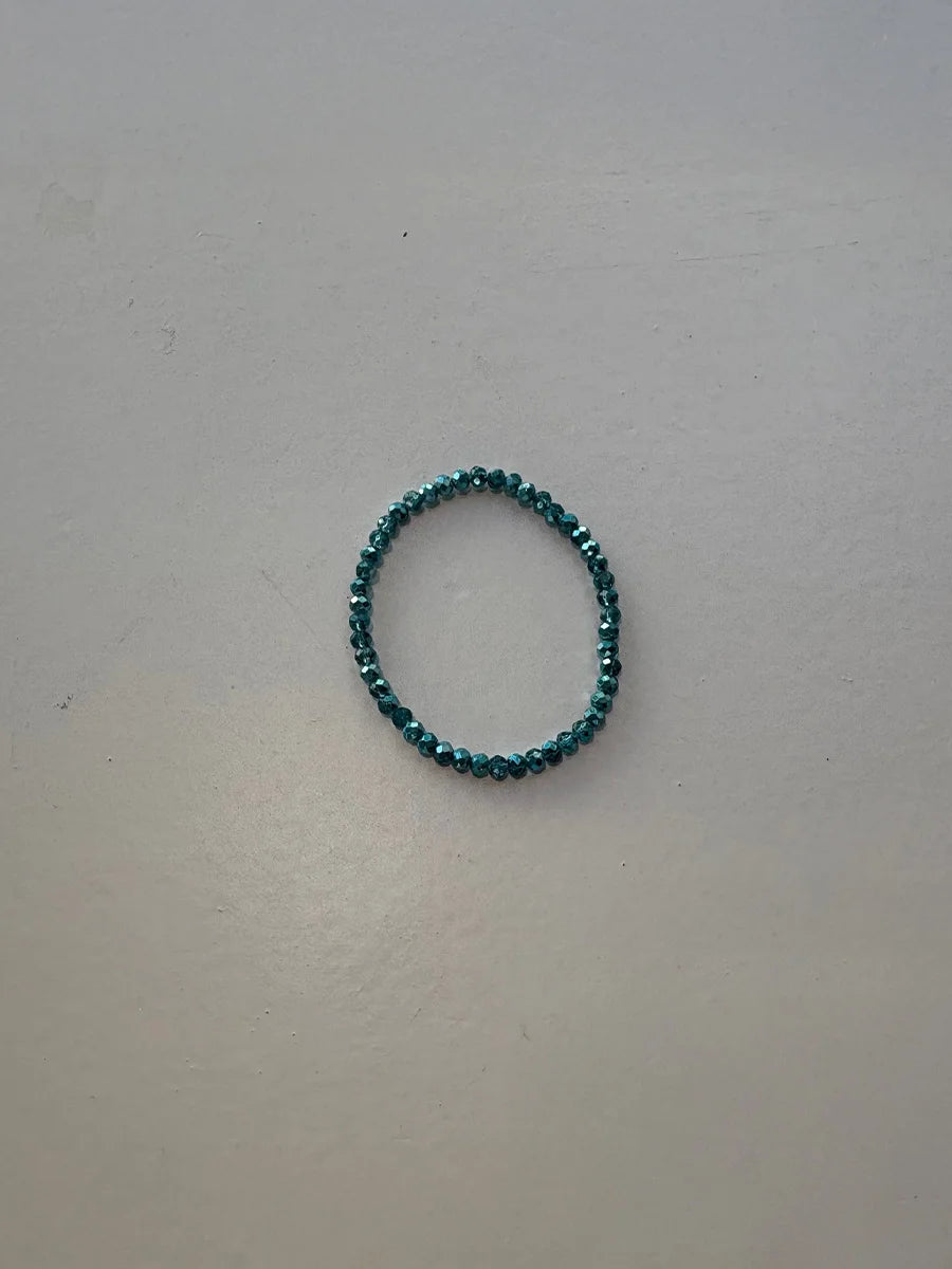 Teal Crystal Beaded Bracelet
