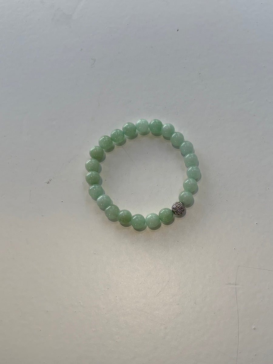 Green Jade Beaded Bracelet